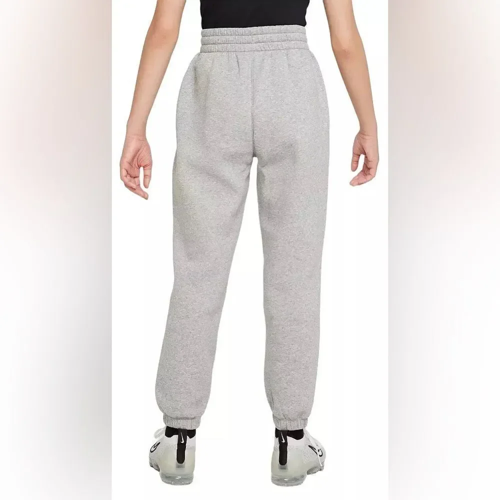 Nike Girls' Sportswear Club Fleece Oversized Joggers in Grey Size XL